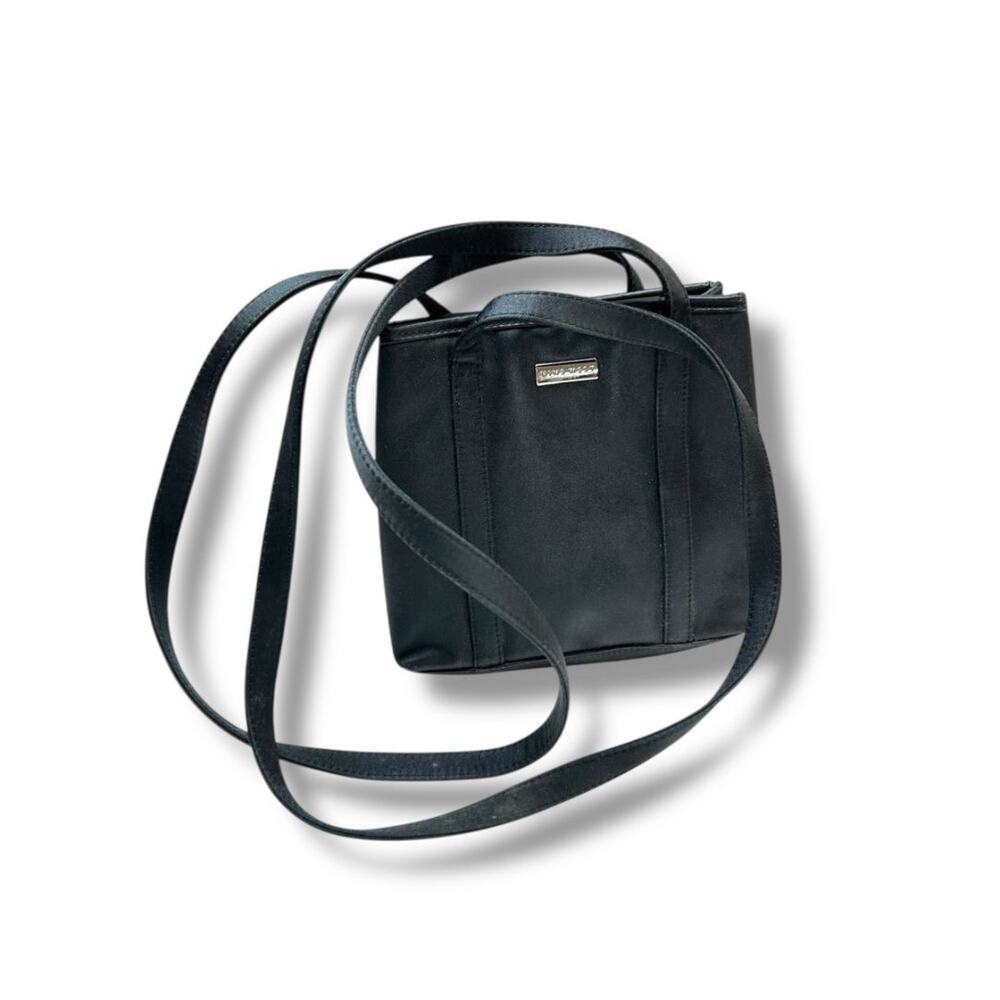 Nine West Satin‎ Black Tote Style Shoulderbag 7"h x 7"L